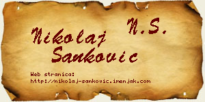 Nikolaj Sanković vizit kartica